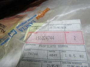 156024744 GIROPORTA ANTERIORE GRIGIA ALFA 166 NUOVO ORIGINALE