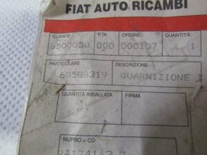 60588319 TUBO PASSAGGIO FILI GUARNIZIONE BAULE ALFA 145 NUOVO ORIGINALE - immagine 3