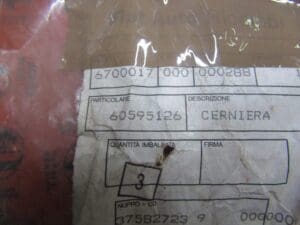 60595126 CERNIERA DX PORTE POSTERIORI ALFA 33 NUOVO ORIGINALE - immagine 3