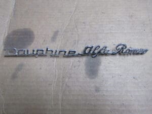 DauphineAR    TARGHETTA DAUPHINE_ALFA_ROMEO NUOVO ORIGINALE