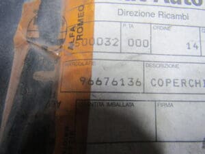 96676136 COPERCHIO SX DISTRIBUZIONE ALFA 33 NUOVO ORIGINALE - immagine 3