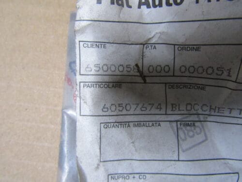 60507674 BLOCCHETTO FISSAGGIO PORTE ANTERIORI ALFA VARI MODELLI NUOVO ORIGINALE - immagine 3