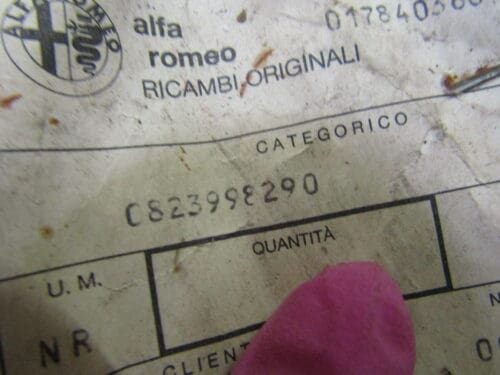 823998290 SUPPORTO COMANDO FRENO A MANO ALFA 164 NUOVO ORIGINALE - immagine 3