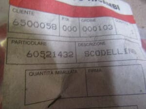 60521432 SCODELLINO DISINNESTO FRIZIONE ALFA 75 NUOVO ORIGINALE